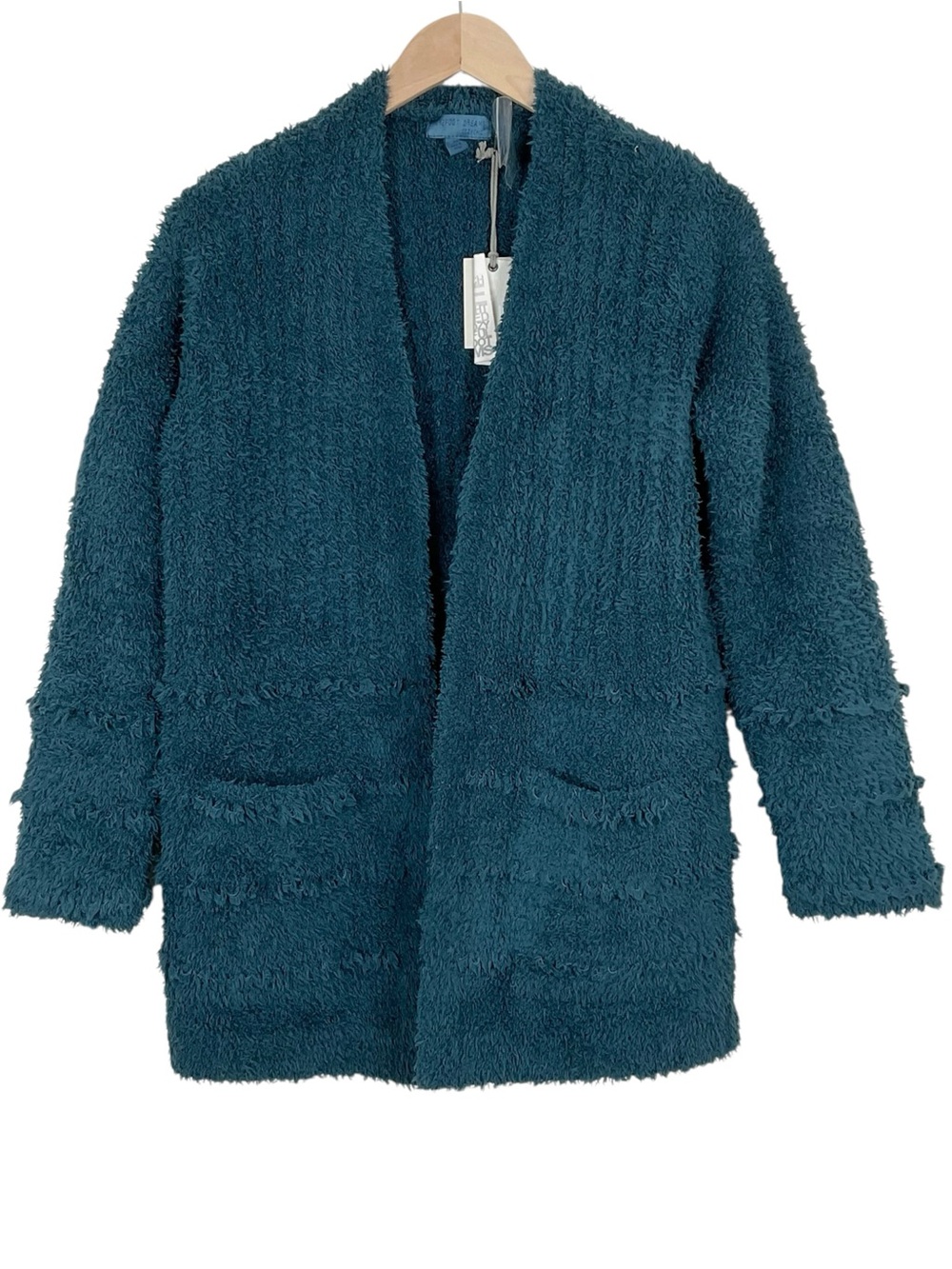Barefoot Dreams CozyChic Boardwalk Cardigan in Deep Teal Size XS